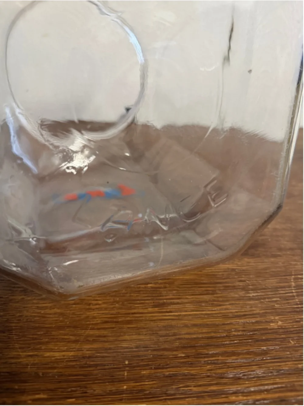 Vintage Lance Glass Jar “From The House of Lance” Store Display w/ Red Metal Lid